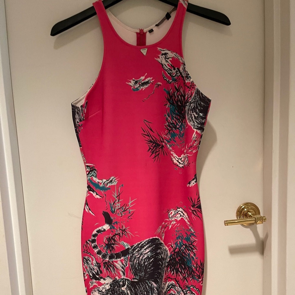 Guess pink bodycon dress